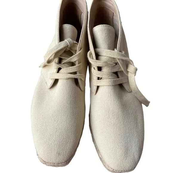 Tory Burch Rios Lace up espadrille  canvas size 7.5 new - Picture 2 of 7